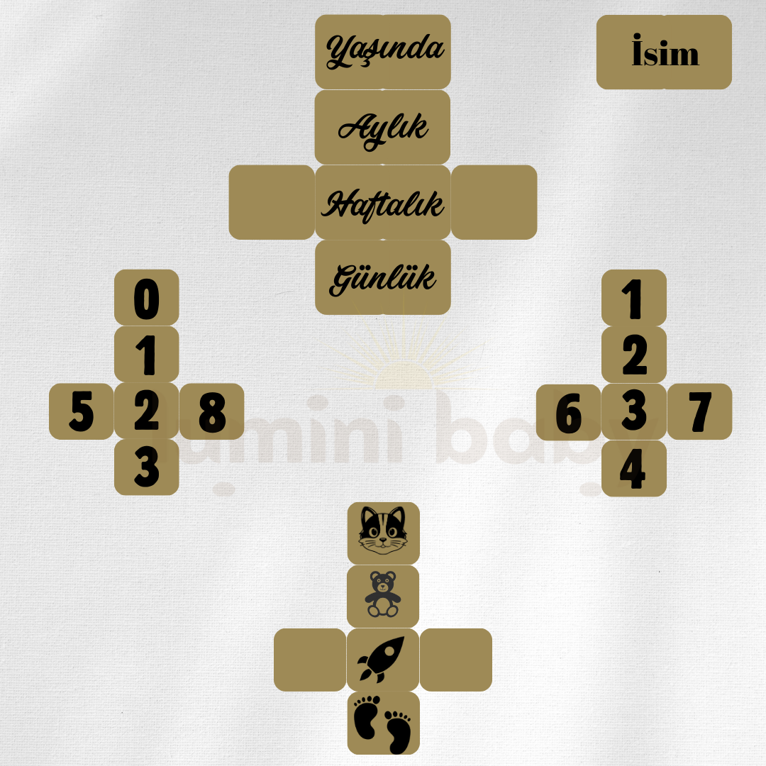 Ahşap Anı Küpü ve Tutmalı 2'li Tarak Set (Kişiye Özel)