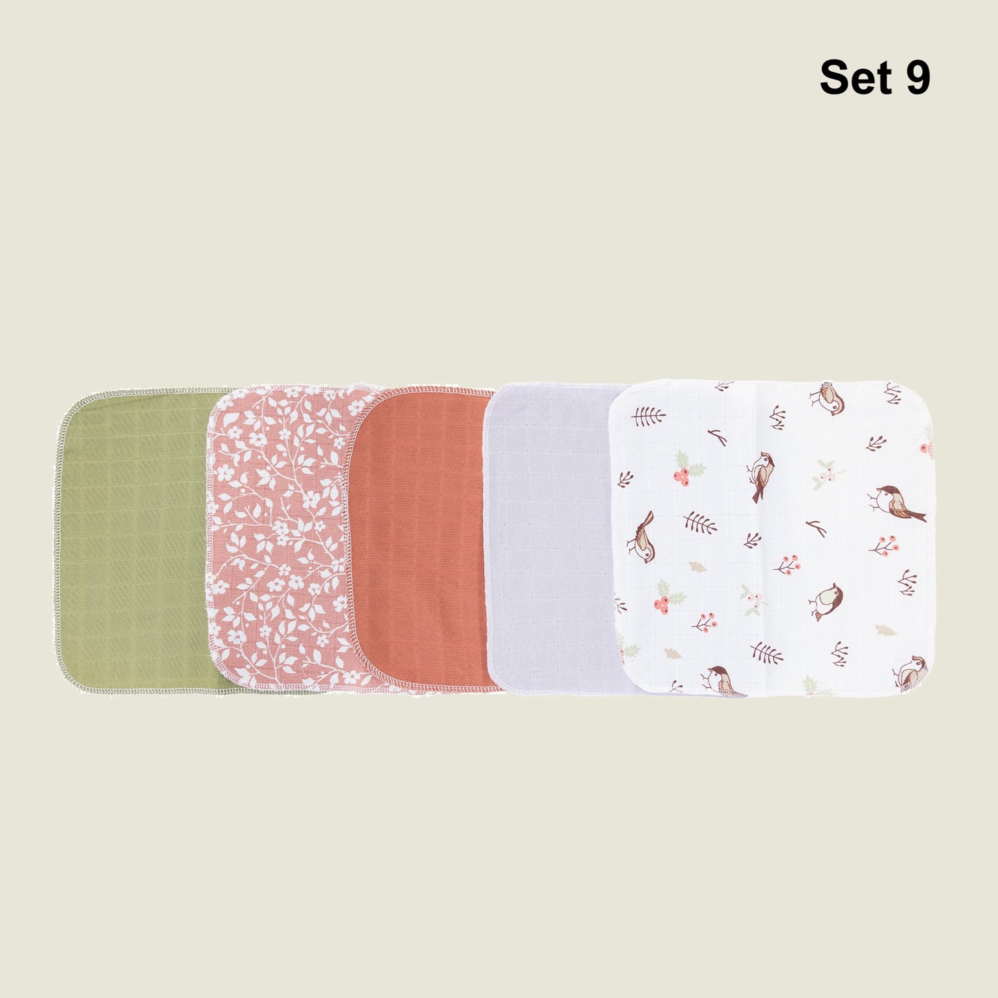 Set 3 Müslin Kumaş Ağız Mendili & Ter Bezi