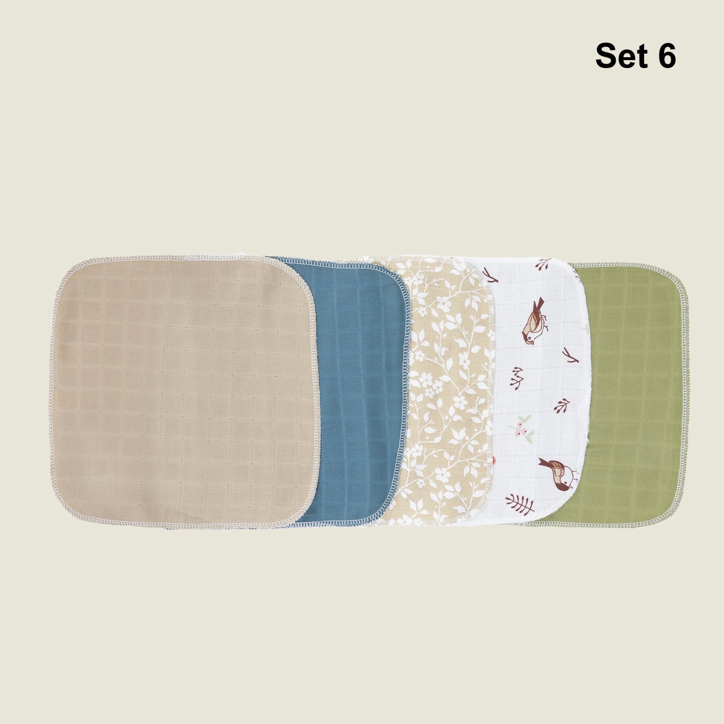 Set 3 Müslin Kumaş Ağız Mendili & Ter Bezi