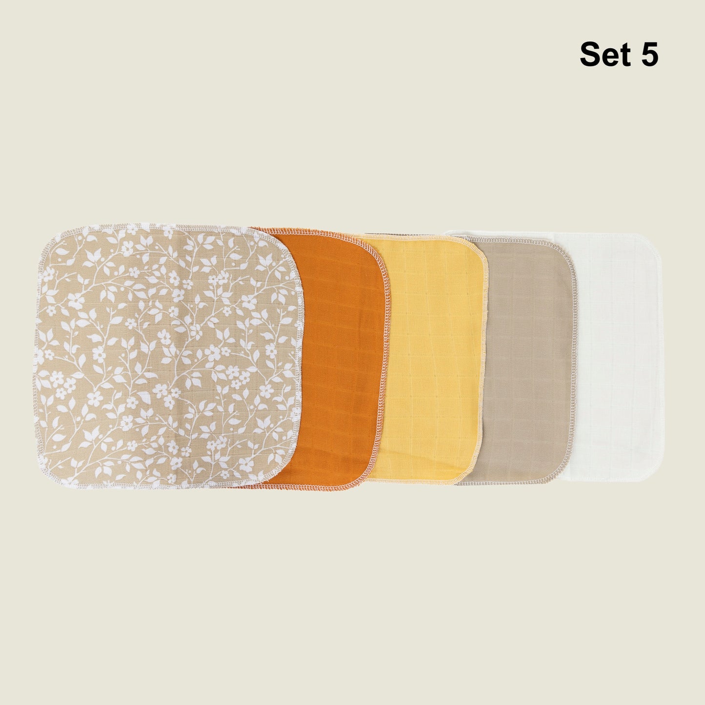 Set 3 Müslin Kumaş Ağız Mendili & Ter Bezi