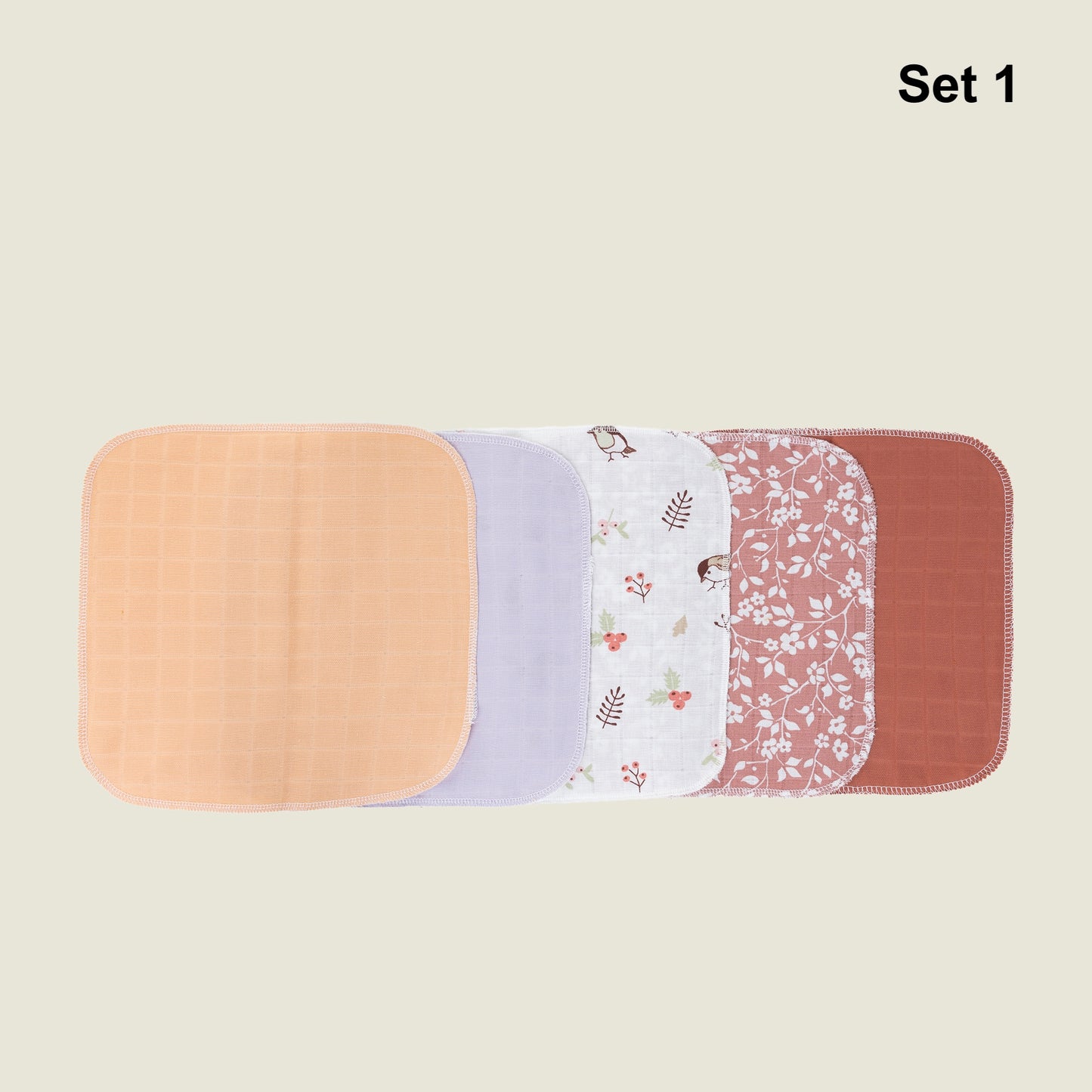Set 3 Müslin Kumaş Ağız Mendili & Ter Bezi