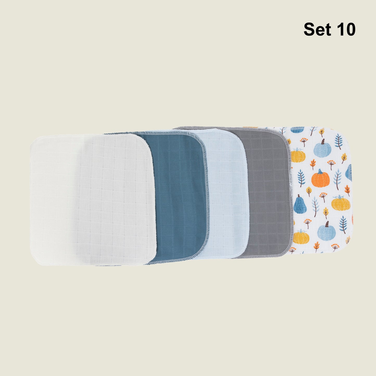 Set 3 Müslin Kumaş Ağız Mendili & Ter Bezi