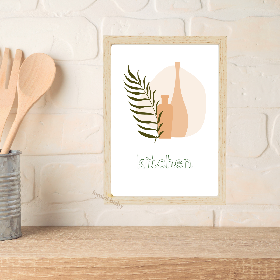Kitchen Ahşap Çerçeveli Tekli Mutfak Tablosu