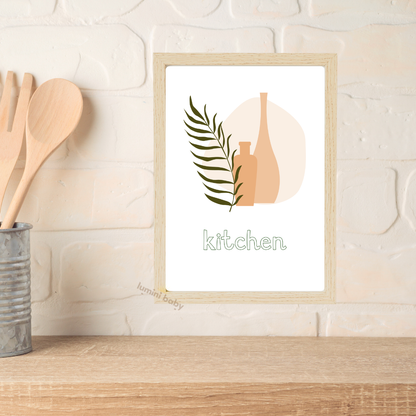 Kitchen Ahşap Çerçeveli Tekli Mutfak Tablosu
