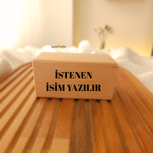 Ahşap Küp 5cm x 10cm (İstenen Yazı Yazılır)
