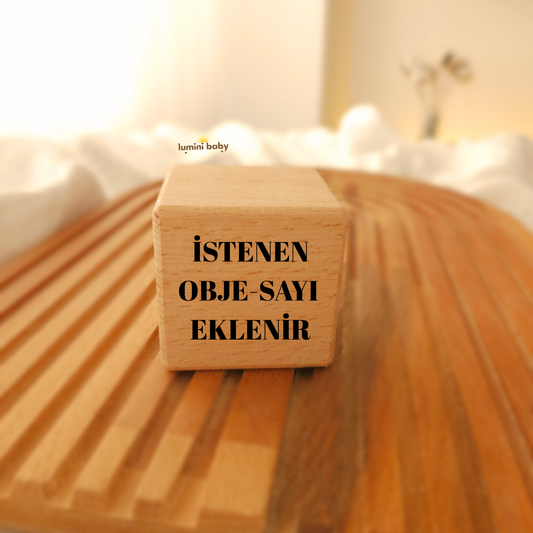 Ahşap Küp 5cm x 5cm (İstenen Yazı Yazılır)